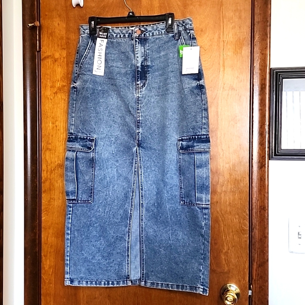 Denim Cargo Skirt size 13